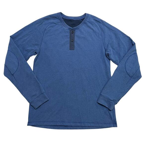 Lululemon All Town Henley Activewear Long Sleeve in Blue - Performance -โ size M - Picture 2 of 6